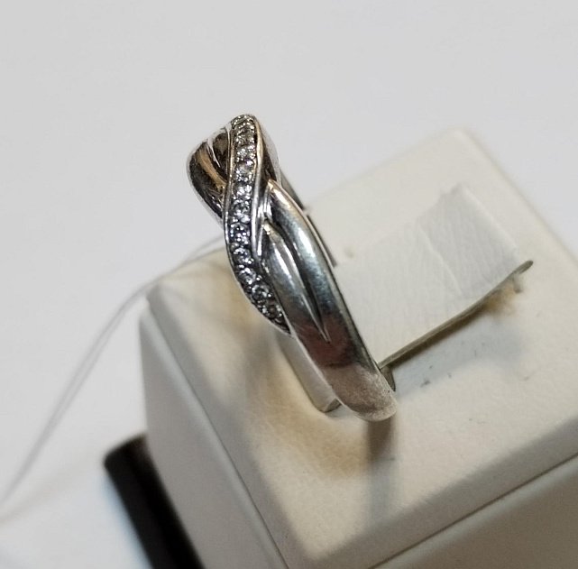 Серебряное кольцо с цирконием (33806371) 1