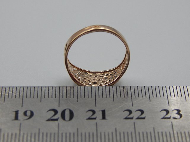 Кольцо из красного золота с цирконием (31878317)  3