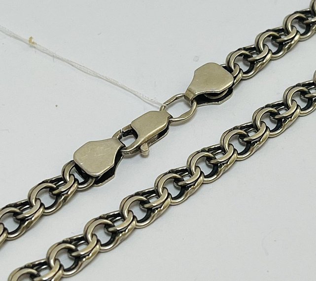 Серебряная цепь с плетением Бисмарк (33908010) 0