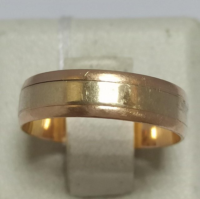 Обручальное кольцо из красного и белого золота (33963358) 0