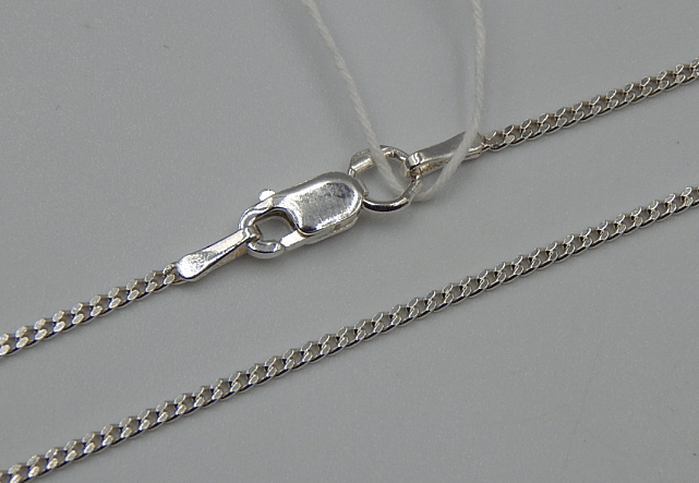 Серебряная цепь с плетением панцирное (32202811) 0