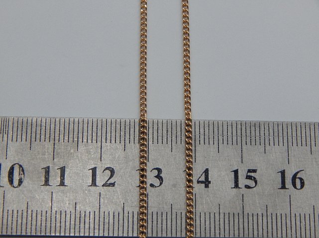 Ланцюжок з червоного золота з плетінням панцирное (33302140) 4