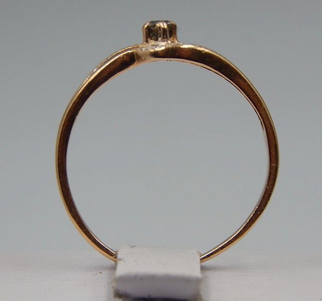 Кольцо из красного золота с цирконием (32987007) 3