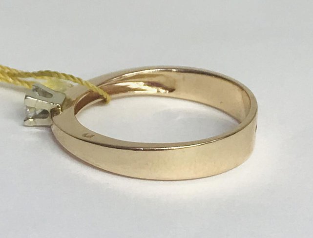 Кольцо из красного и белого золота с цирконием (28967478) 1