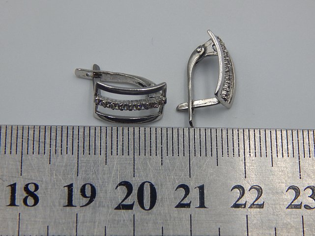 Серебряные серьги с цирконием (33488263) 3