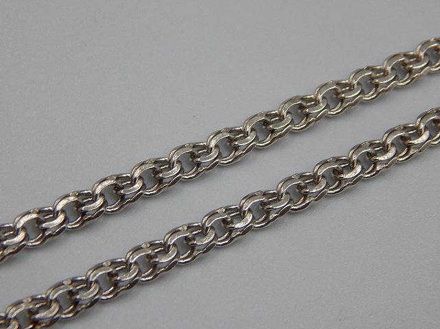 Серебряная цепь с плетением Бисмарк (30589294) 1