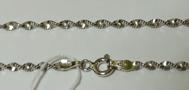 Срібний ланцюг з плетінням Фантазійне (29097949) 0