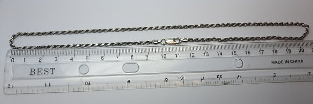Срібний ланцюг із плетінням Потрійний джгут (33541713) 1