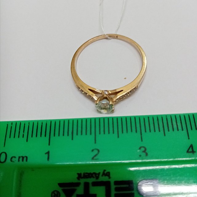 Кольцо из красного золота с цирконием (33308172) 2