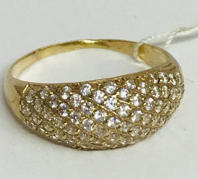 Кольцо из красного золота с цирконием (28943643) 3