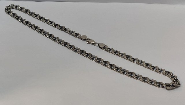 Серебряная цепь с плетением Бисмарк (33827956) 2