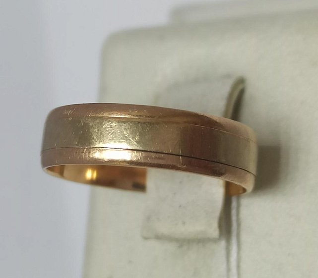 Обручальное кольцо из красного и белого золота (33963358) 1