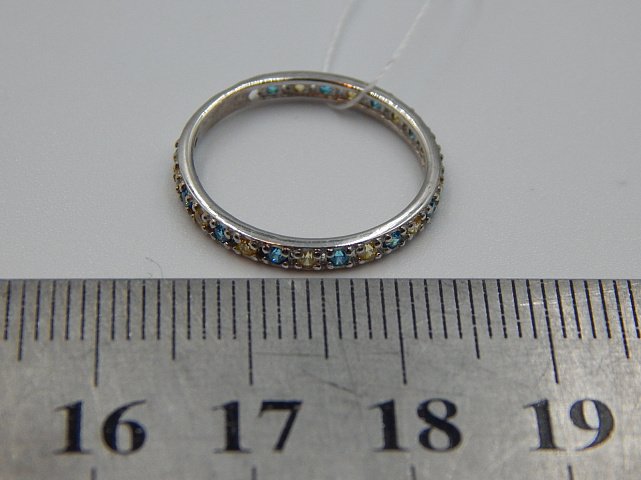 Серебряное кольцо с цирконием (30636637) 5