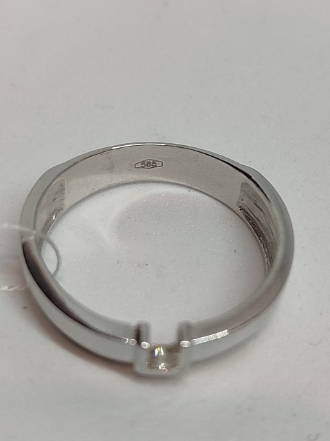 Кольцо из белого золота с бриллиантом (-ми) (29786510) 4