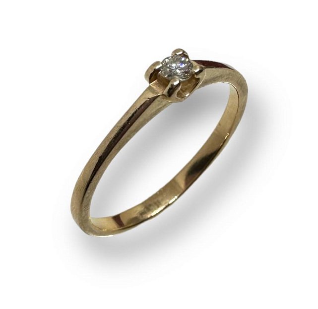 Кольцо из красного золота с бриллиантом (-ми) (30178997) 2