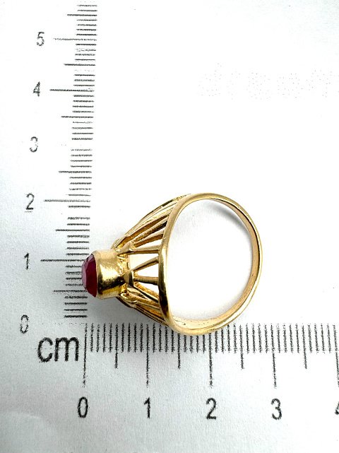 Кольцо из красного золота с рубином (32946097) 3