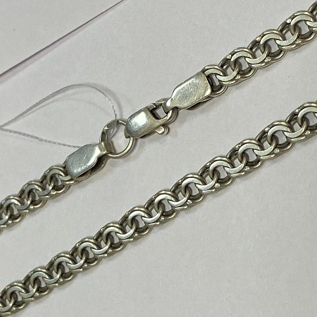 Серебряная цепь с плетением Бисмарк (33631182) 0