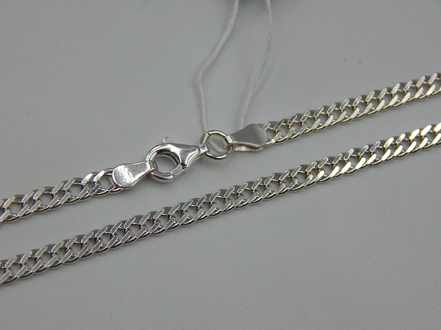Срібний ланцюг з плетінням Подвійний ромб (32280732) 1