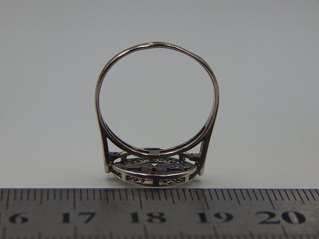 Серебряное кольцо с цирконием (33454234) 2