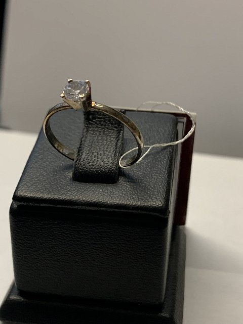 Серебряное кольцо с цирконием (30514259) 2