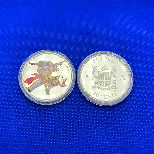 Серебряная монета 1oz Уличный Боец II: Вега 50 центов 2021 Фиджи (29128321) 13