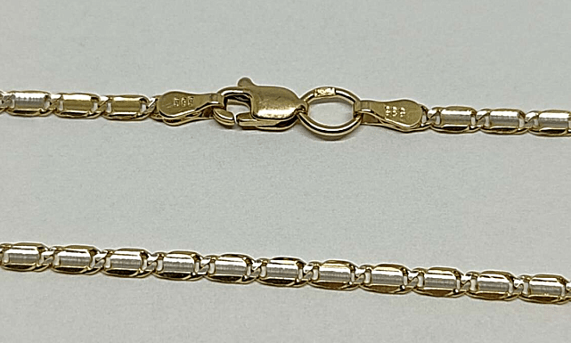 Ланцюг із жовтого та білого золота з плетінням Фантазійне (33219757) 0