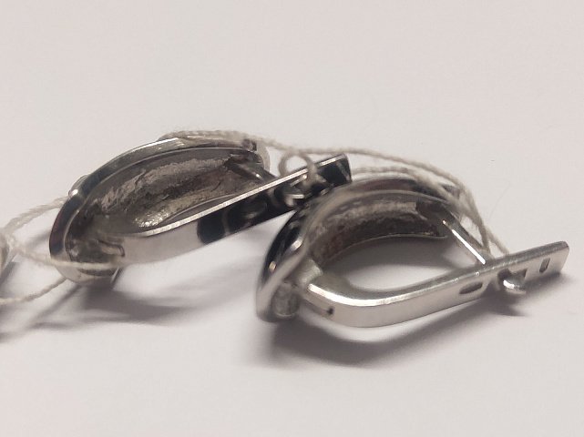 Срібні сережки з емаллю (30292602) 6