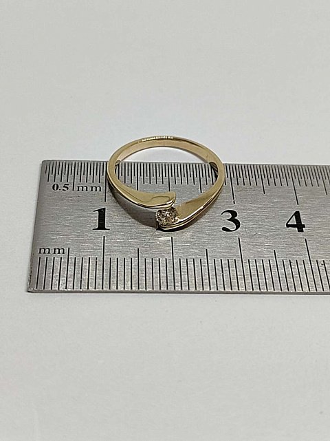 Кольцо из желтого золота с бриллиантом (-ми) (32275494) 6