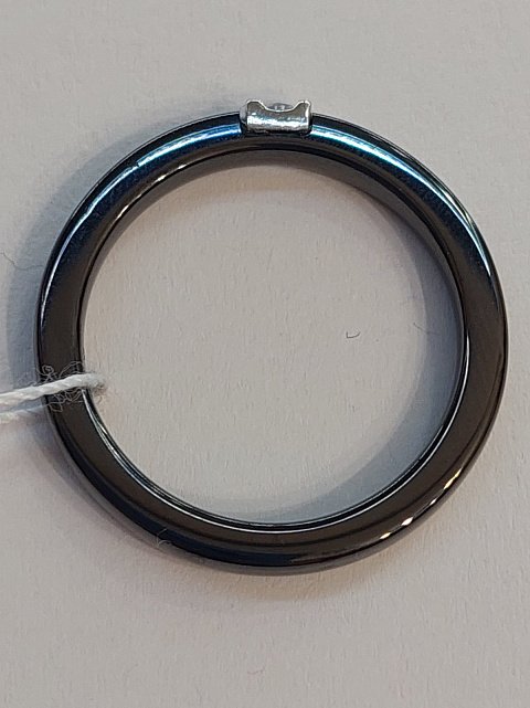 Серебряное кольцо с керамикой и циркоинем (29644563) 1