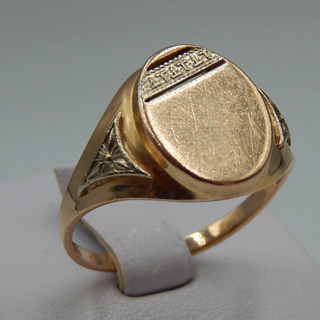 Кольцо из красного и белого золота с цирконием (31195770) 1