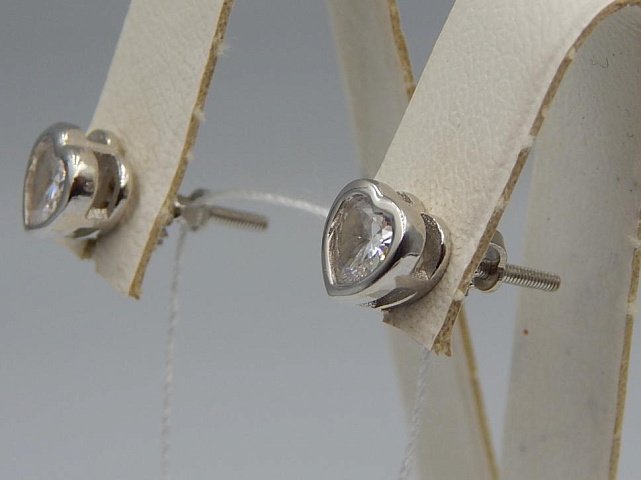 Срібні сережки з цирконієм (32923701) 2