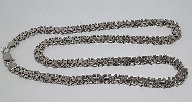 Срібний ланцюг з плетінням Фантазійне (33665445) 1