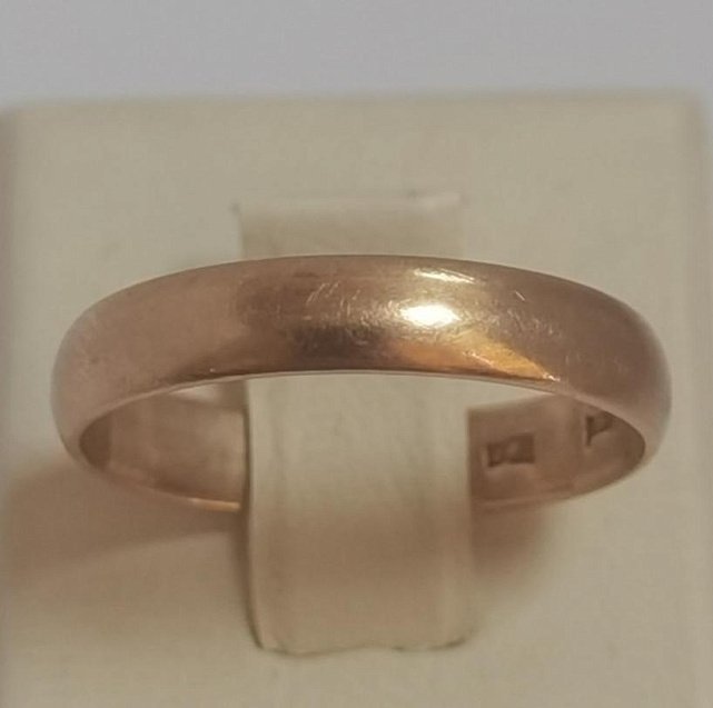 Обручальное кольцо из красного золота (33485865)  0