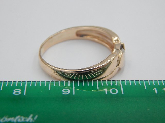 Кольцо из красного золота с бриллиантом (-ми) (30719264) 6