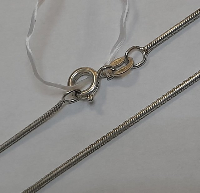 Серебряная цепь с плетением Снейк (33665068) 0