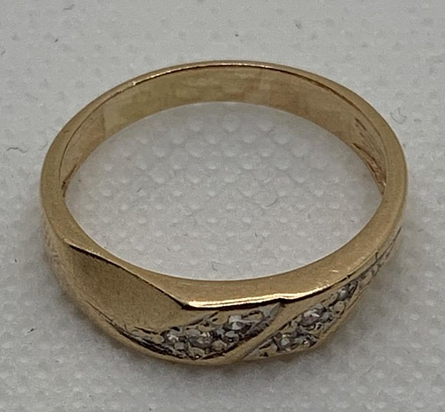 Кольцо из красного и белого золота с цирконием (32584560)  3