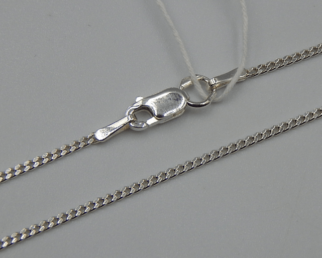 Серебряная цепь с плетением панцирное (32202587) 0