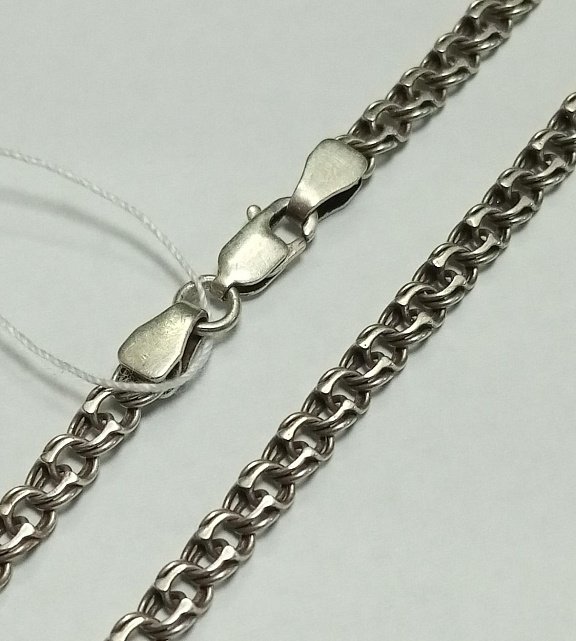 Серебряная цепь с плетением Бисмарк (33455669) 0