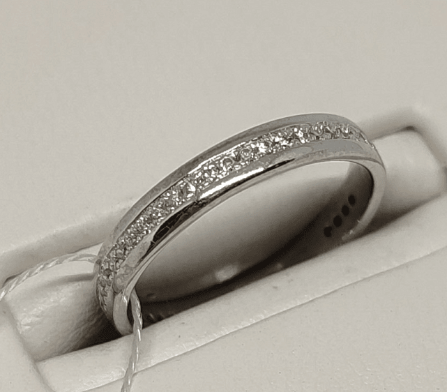 Каблучка з білого золота з діамантом (-ми) (30071751) 0