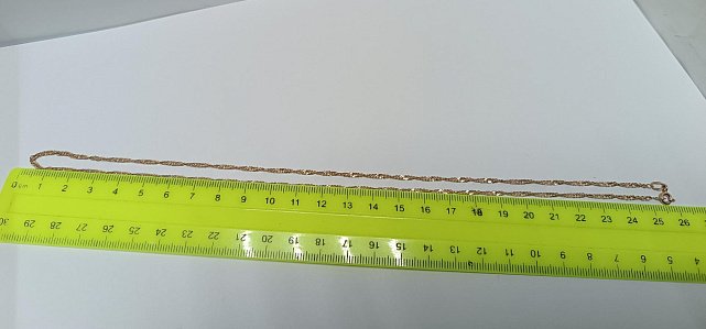 Ланцюжок з червоного золота з плетінням сінгапур (33672588) 1