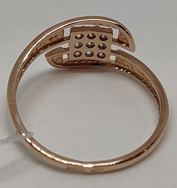 Кольцо из красного и белого золота с бриллиантом (-ми) (29211745) 1