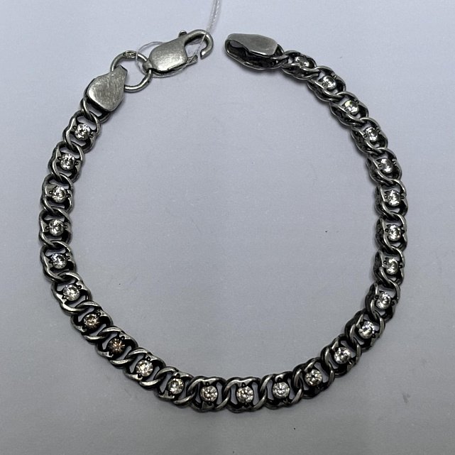 Срібний браслет із цирконієм (33671239) 0