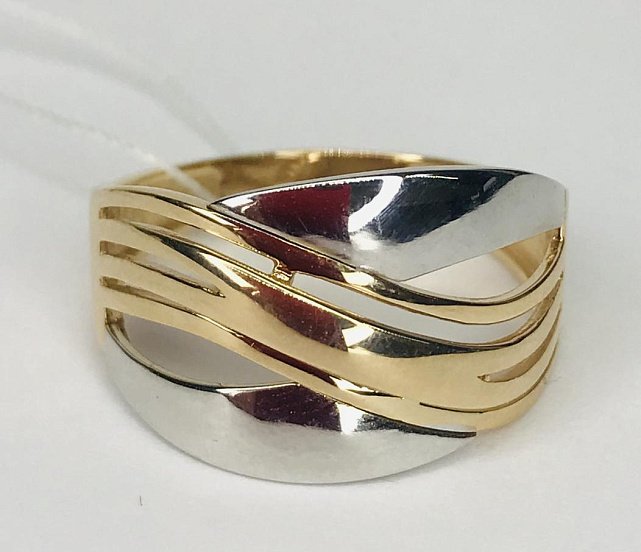 Кольцо из красного и белого золота (32864756) 2