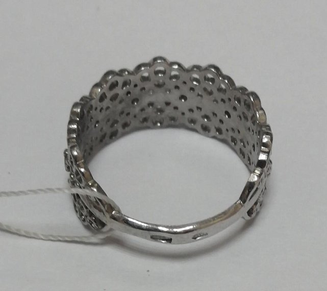 Серебряное кольцо с цирконием (30517238) 2