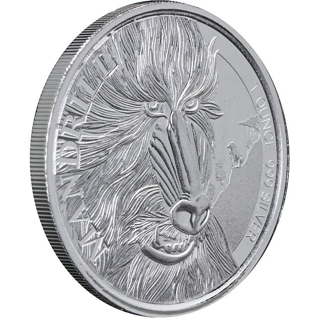 Серебряная монета 1oz Мандрил 500 франков КФА 2020 Камерун (29128133) 2
