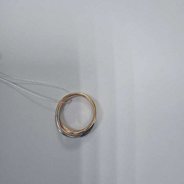 Кольцо из красного и белого золота с бриллиантом (-ми) (27418328) 1
