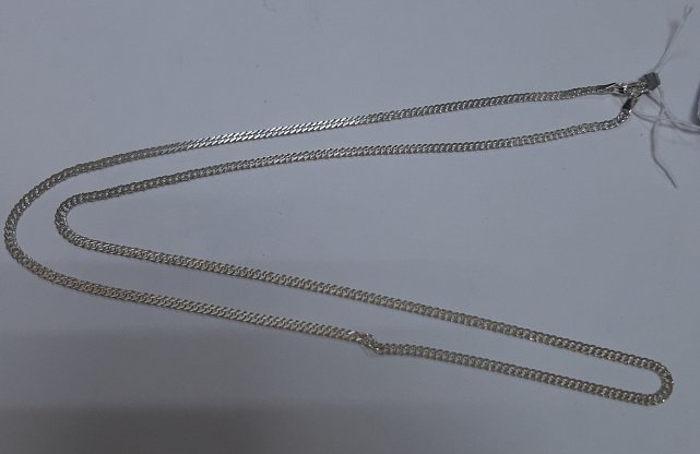 Серебряная цепь с плетением Двойной ромб (30528484) 2
