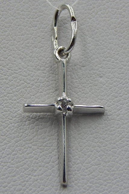 Срібний підвіс-хрест (32507461) 0