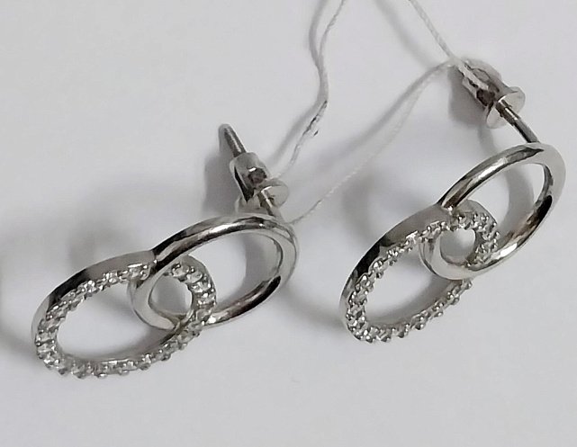 Срібні сережки з цирконієм (32984020) 4