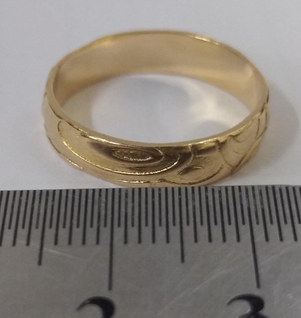 Обручальное кольцо из красного золота (32584391) 3